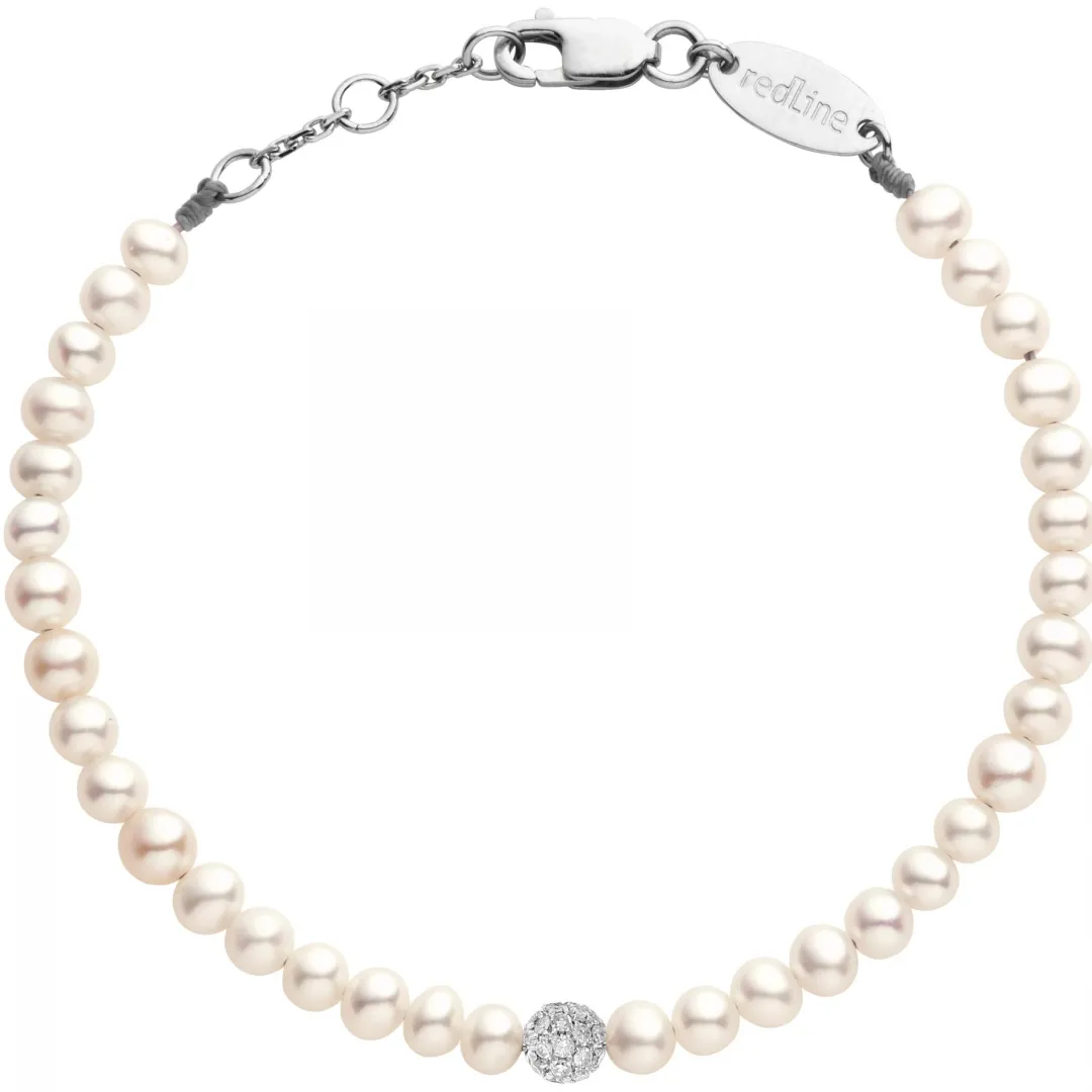 Shop Redline Diamond & Pearl Pompon (L) 18KWhiteGold