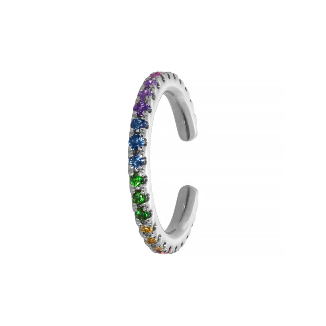 Clearance Redline Ear Cuff Si Joli Rainbow 18KWhiteGold